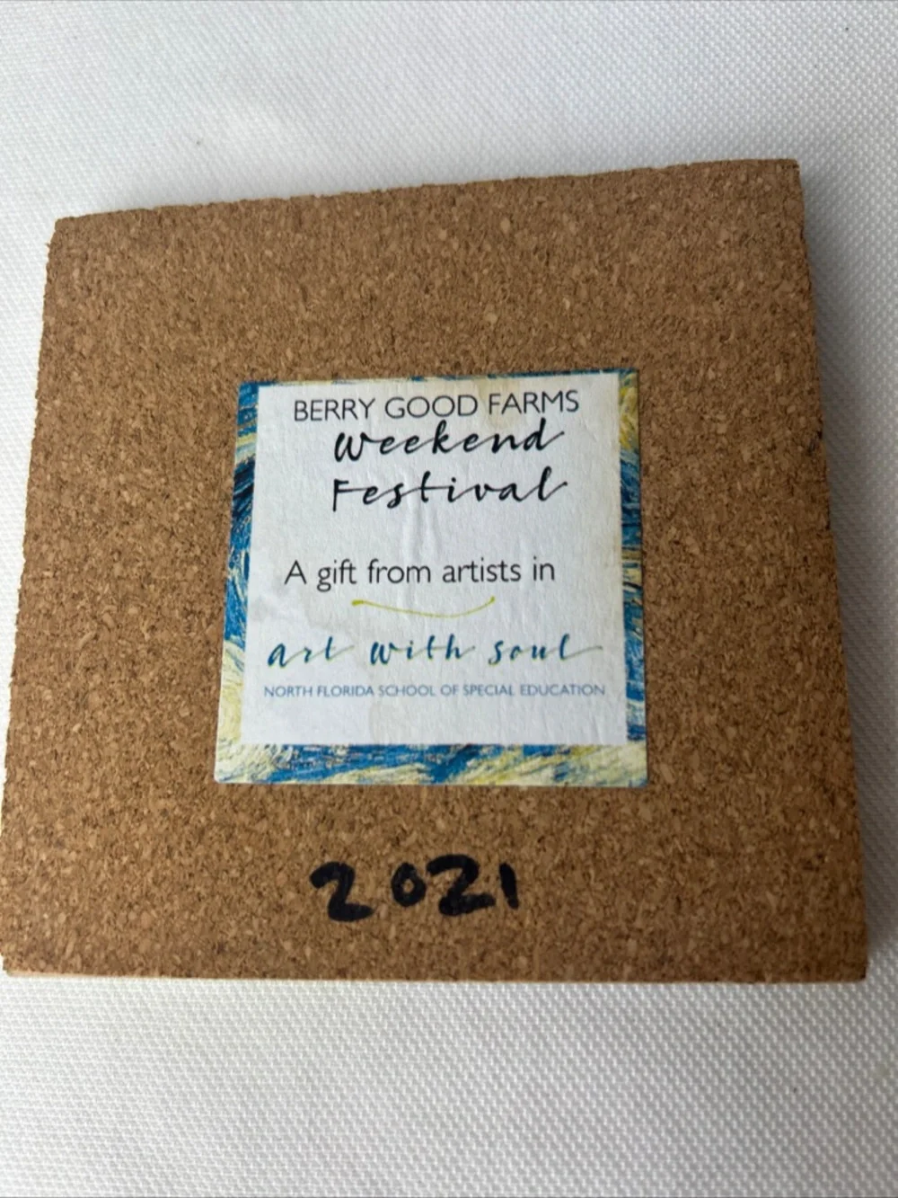 3Pcs Ceramic Tile Art Trivet Coaster Handpainted Artisan Whimsy Decor 4x4